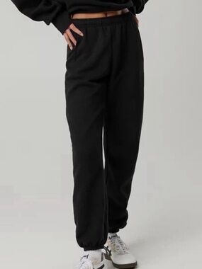 OFFLINE by aerie Black Track Fleece Sweat Joggers